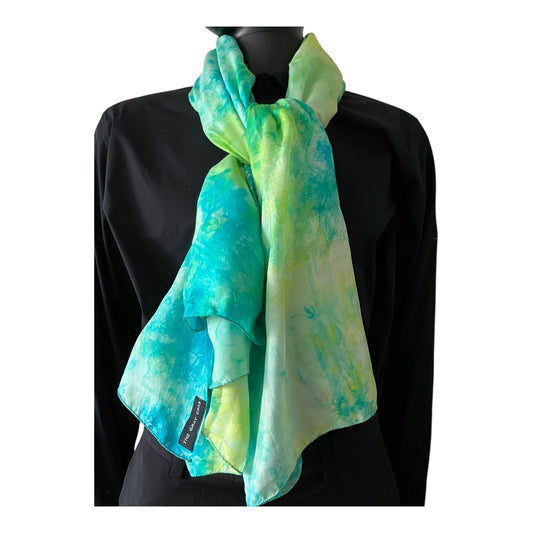 THE GRAY CRAB Ocean Mist Hand-Dyed Silk Scarf